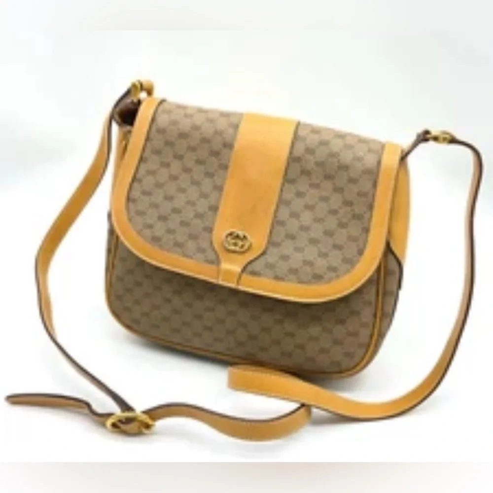 Auth Gucci Micro GG PVC Leather Beige / Brown Shoulder Bag - Picture 2 of 16